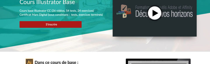 Nouvelle plateforme de cours LMS à distance pour les cours illustrator Nouvelle plateforme de cours LMS à distance pour les cours illustrator